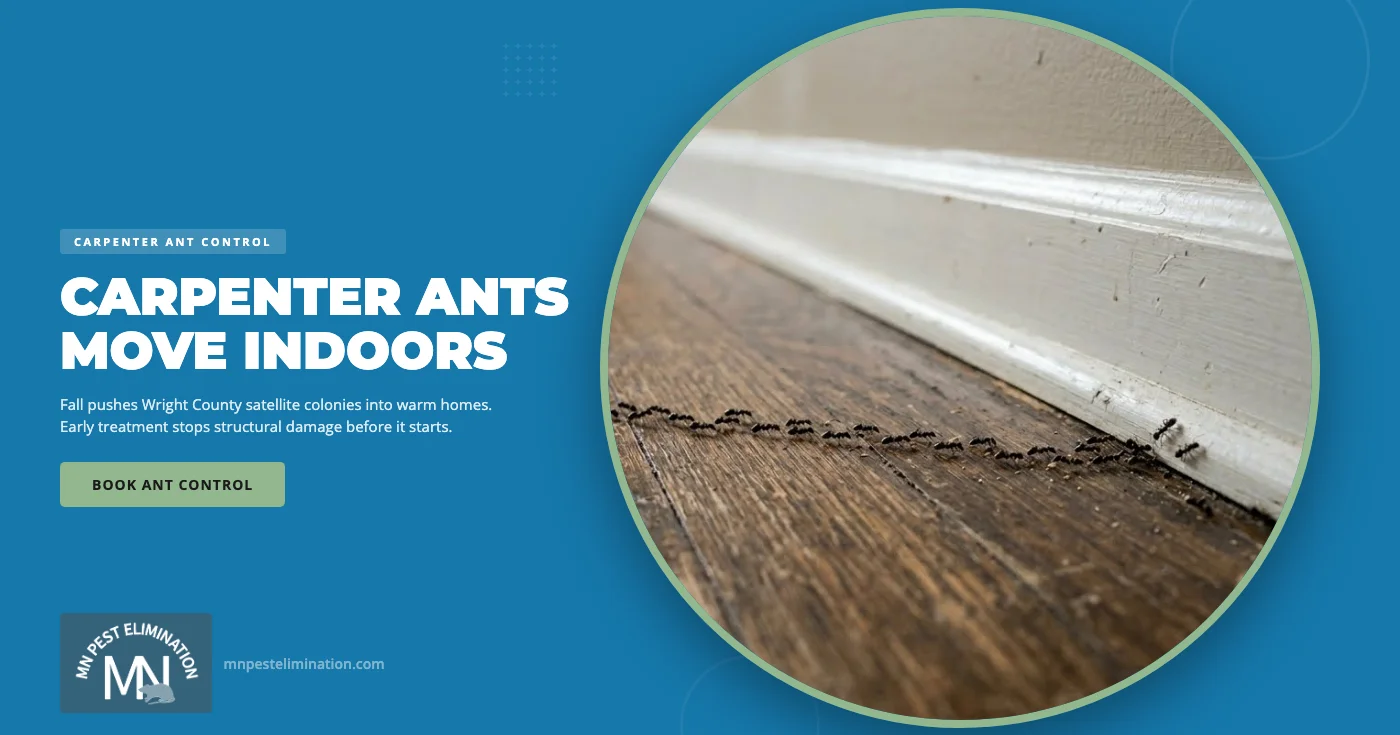 Carpenter Ants in Montrose, MN: Why Fall Is When They Move Into Your Home